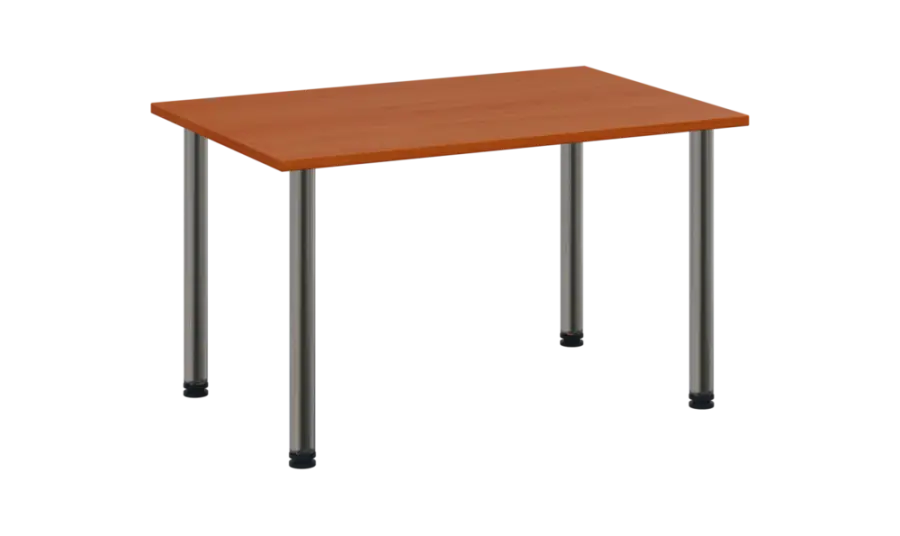 CRTR 120 jídelní stůl, kovová podnož chrom, deska 25 mm, 1194x800 mm, třešeň šumavská